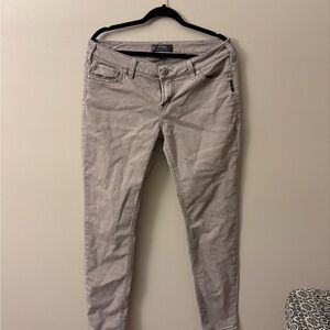 Women Gray Silver Skinny Jeans 34x31